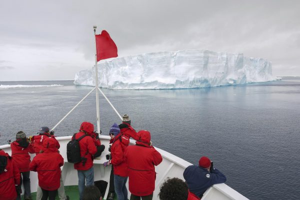 Antarctica Antarctic Sound MS Expedition Ship Bow Travellers Iceberg (1)